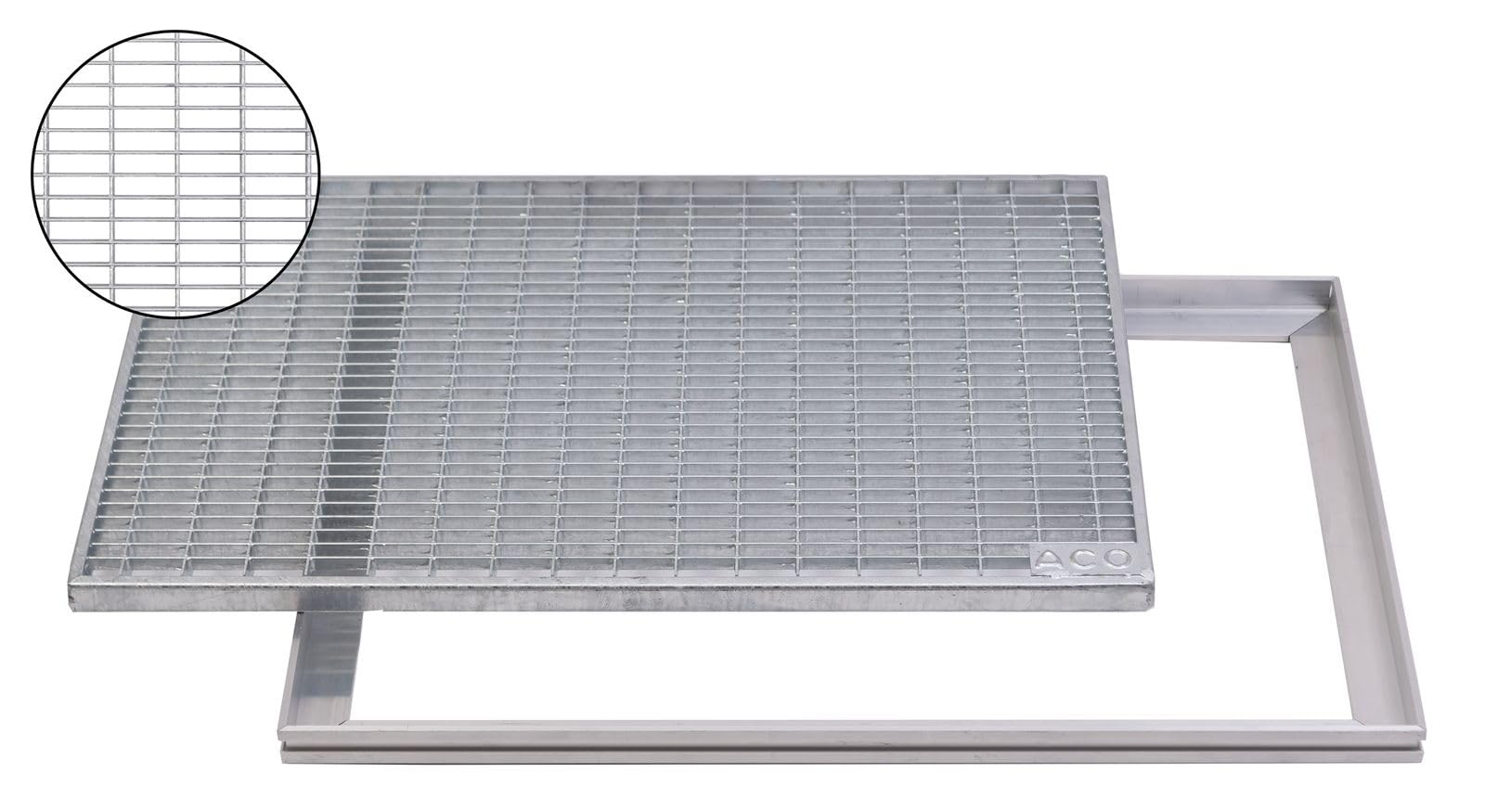 ACO 60x40cm Maschenrost MW 30/10 Gitterrost mit ALU Einbaurahmen Eingangsrost Schuhabstreifer
