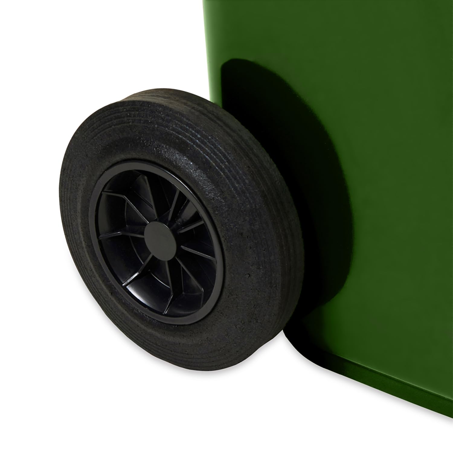 Jestic Mülltonne 120 240 mit leisen Gummirädern, für Mülltrennung, Recycling innen außen, EN840 (240 Liter, grün)
