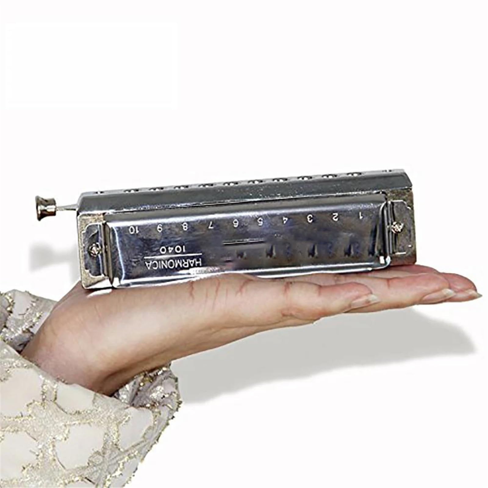 Harmonijka Harmonijka Chromatyczna C Klucz Wymienny 10 Otworów 40 Tonów | Harmonijka chromatyczna Klawisz C Zmienne dźwięki Instrument muzyczny 10 otworów 40 tonów dla początkujących dorosłych