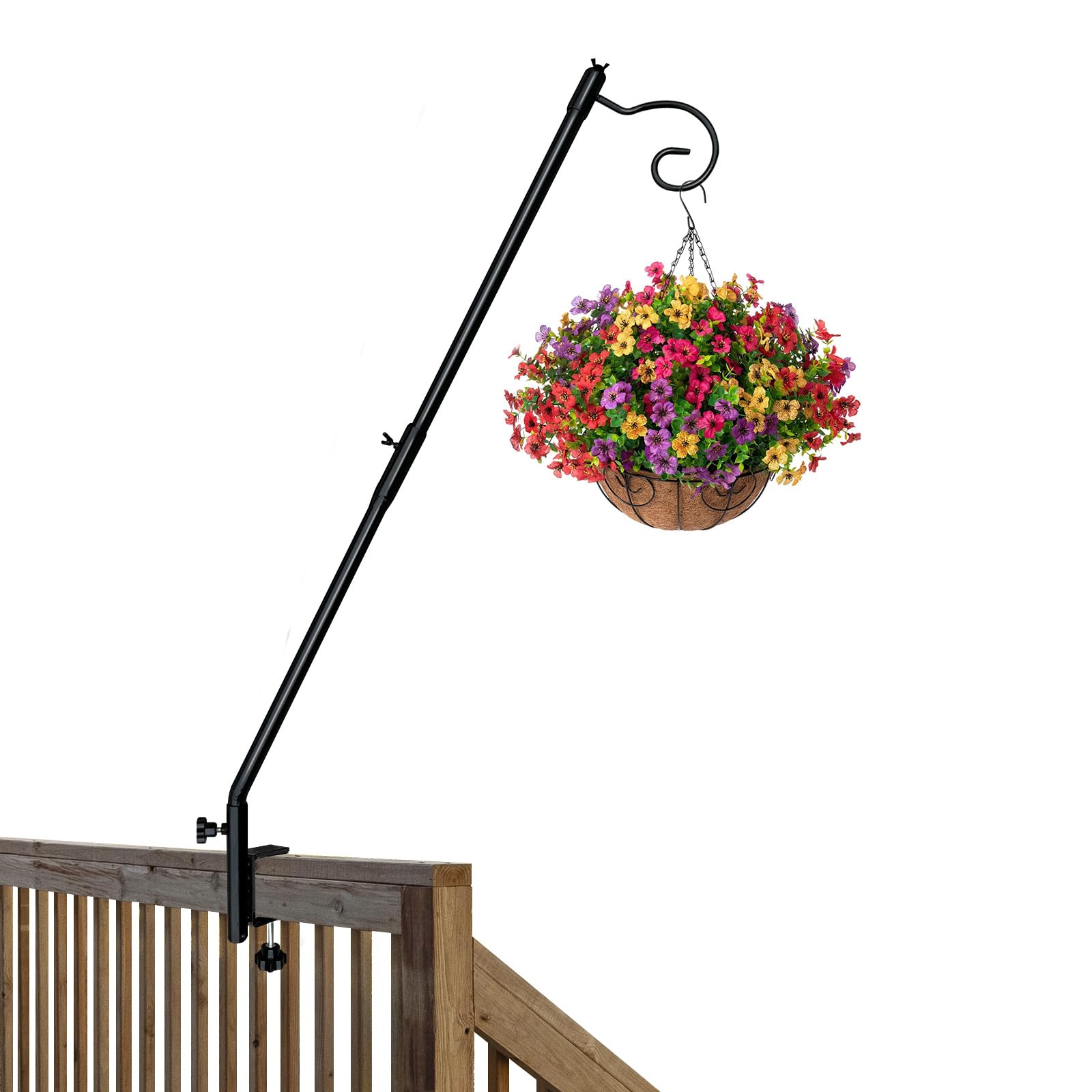 Snapklik.com : Bird Feeder Hook For Deck Railing, 31inch Heavy Duty ...