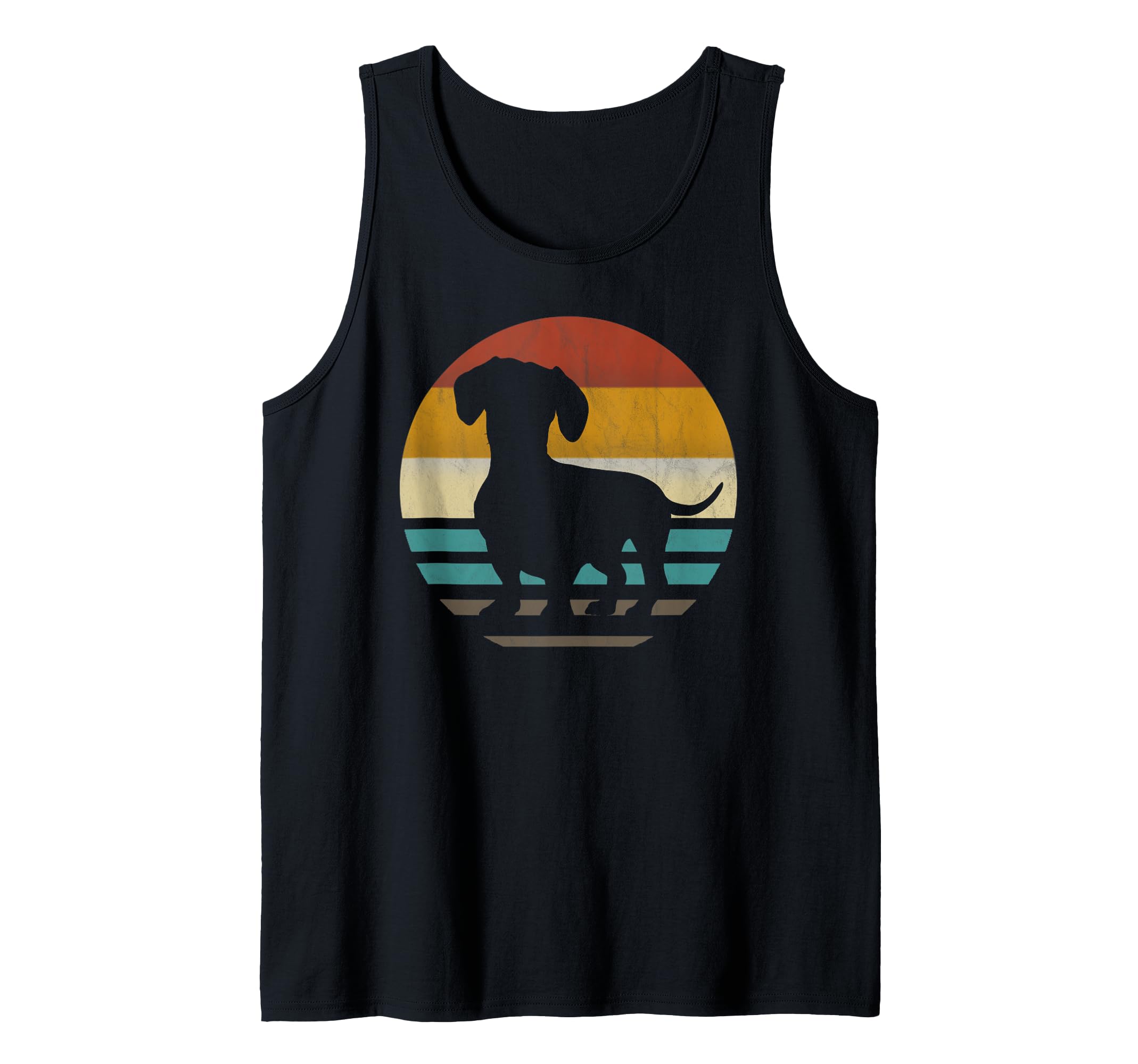 Dachshund Dachshund Silhouette Dog retro gift Tank Top