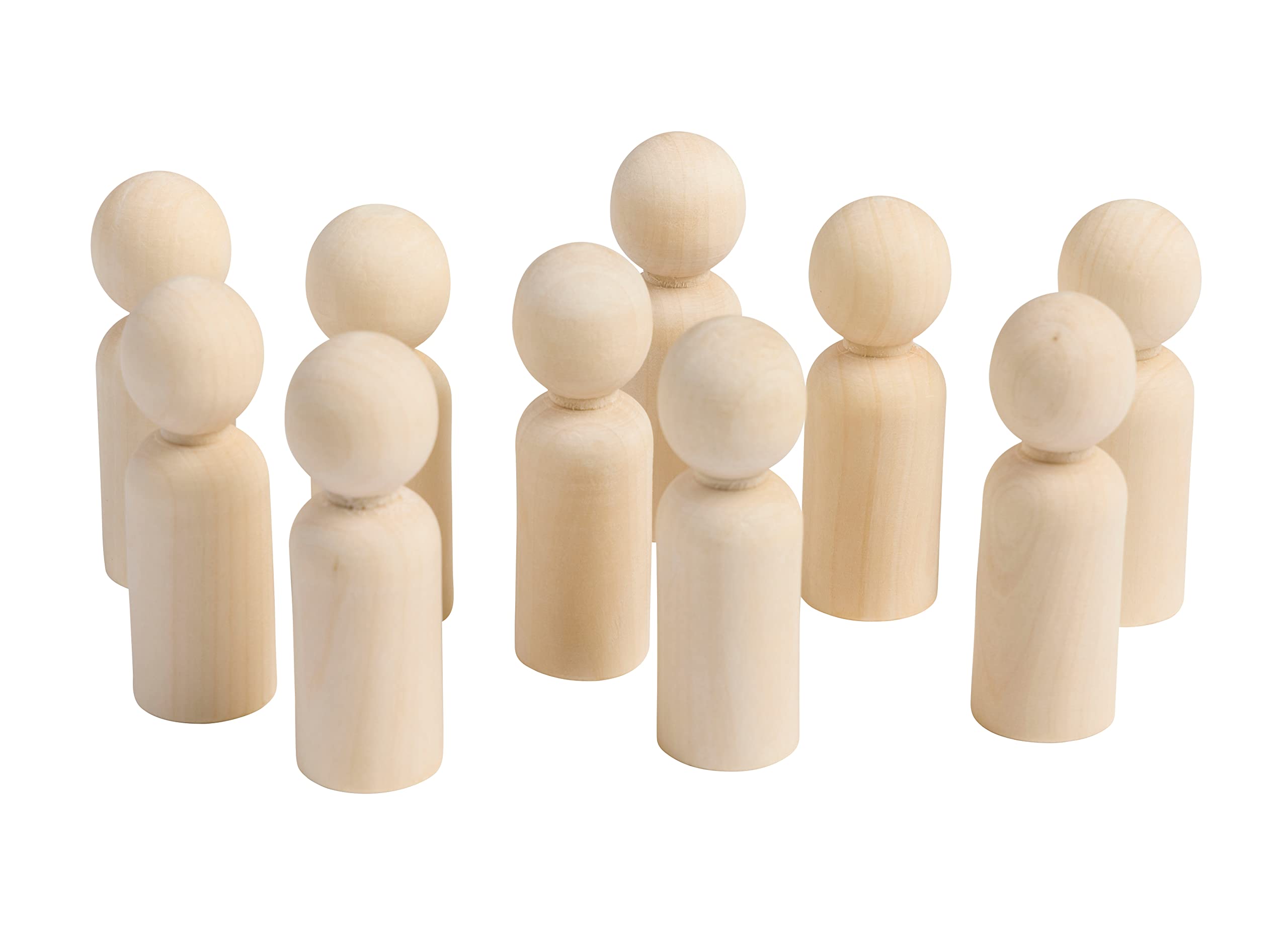 Wood Crafts | Wood People Large Set | Pack of 10