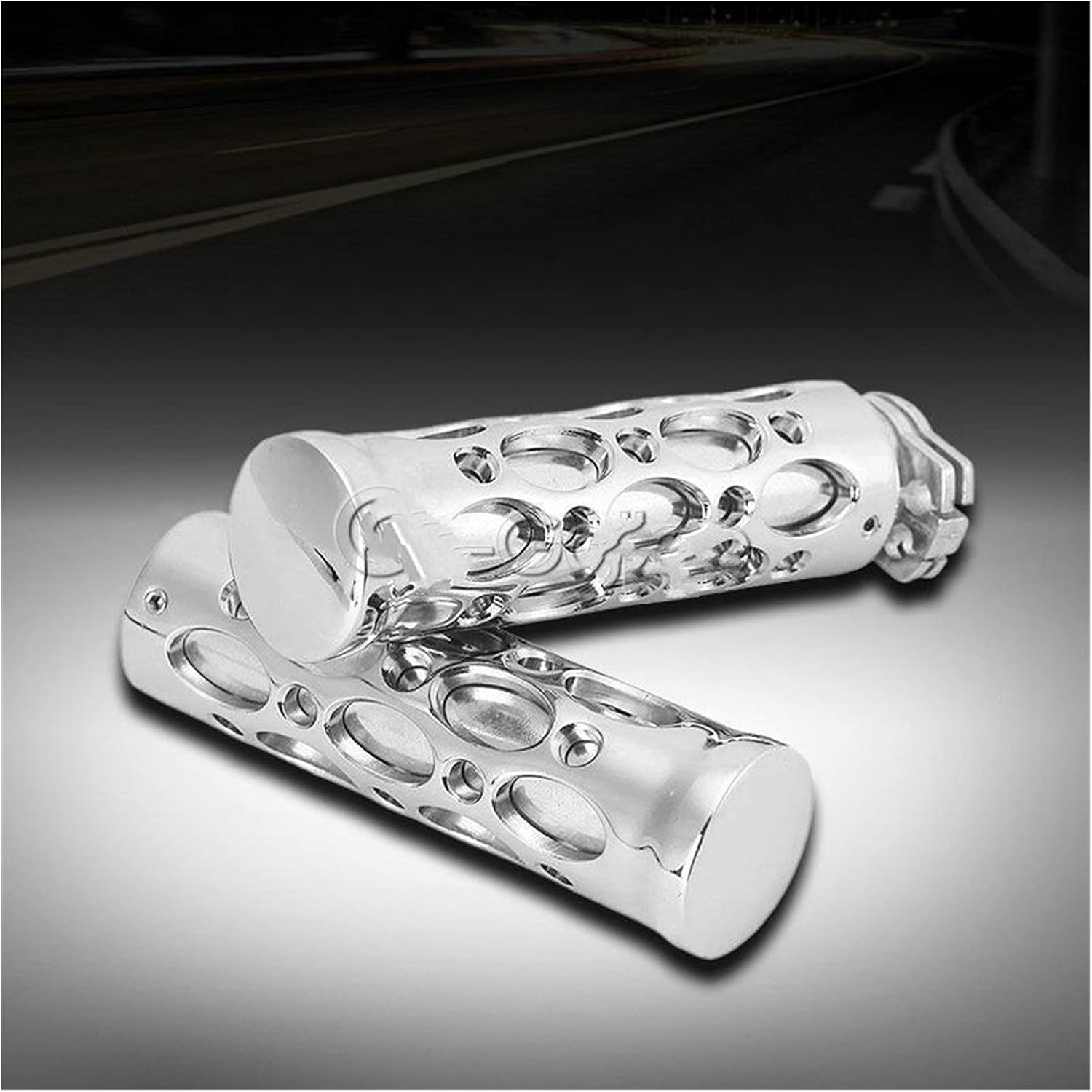 Motorcycle Hollow Chrome 7/8 "Handlebar Hand Grip Sport Bike for Honda for Suzuki for Kawasaki for Yamaha YZF R1 R6 R6S for Ninja ZX Handle Grip