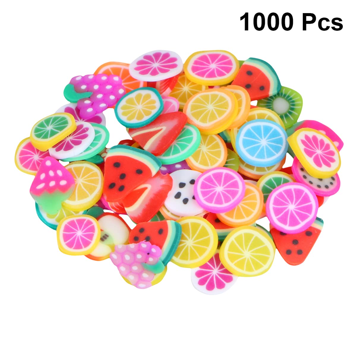 FRCOLOR Décor De Paillettes 1000Pcs Ongles Art Polymère 3D Fruits Nail Art Tranches
