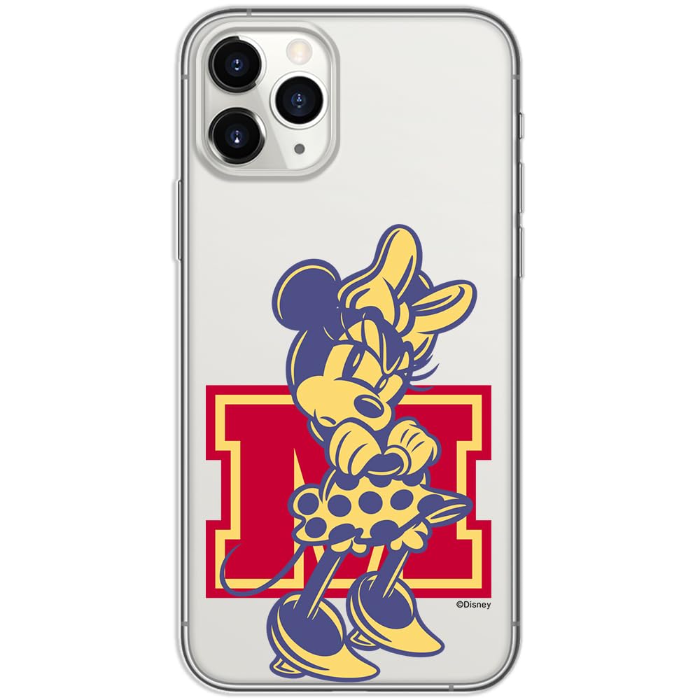 ERT GROUP mobile phone case for Iphone 11 PRO original and officially Licensed Disney pattern Minnie 072 optimally adapted to the shape of the mobile phone, partially transparent