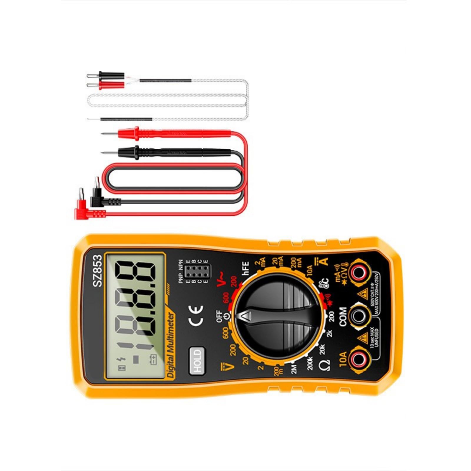 Digital Multimeter Precisions Electronic Tester for Voltages Current Resistance Temperature Measurement with Back Stand Multifunction Electrical Tester