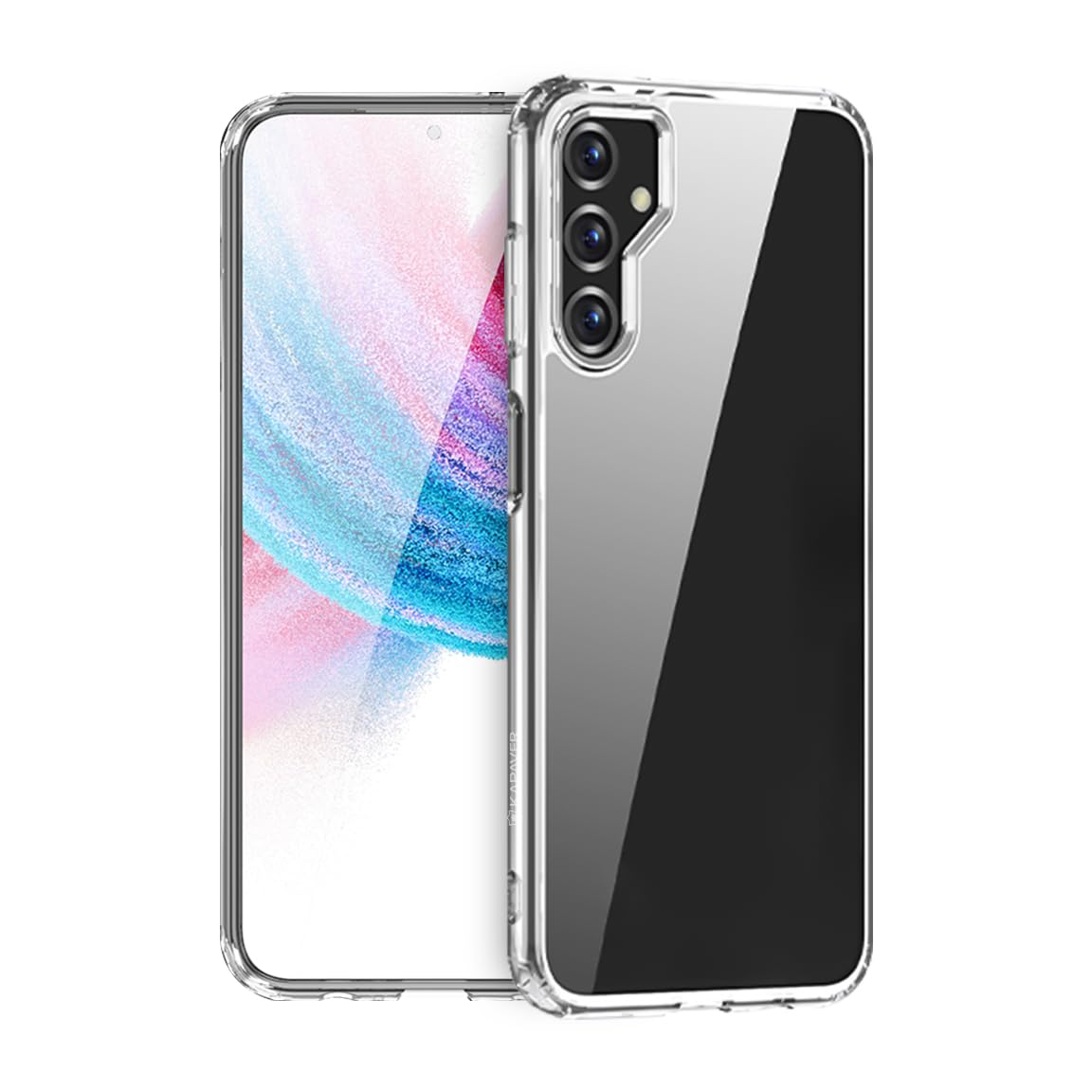 KAPAVER® Hybrid Series Compatible with Samsung Galaxy M14 5G Case Cover Hard PC Soft Flexible TPU Bumper Protection Back Cover (Clear)