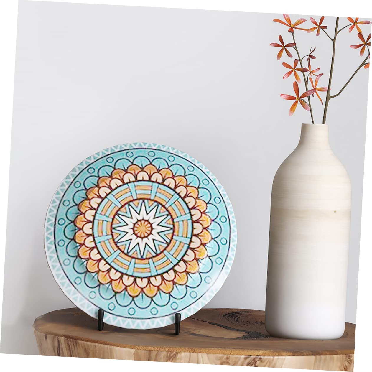 OUNONA 4Pcs Iron Display Stands Metal Frame Holders for Plates Books and Artwork for Kitchen Study and Art Gallery Organization