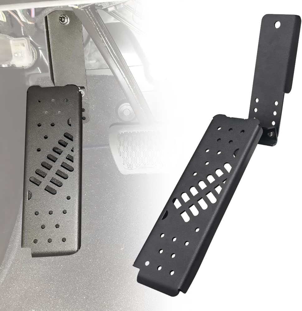 Samman JL Dead Pedal, Gladiator Dead Pedal Left Side Foot Rest Kick Panel Compatible with Jeep Wrangler JL/Gladiator JT 2018 2019 2020 2021 2022 (Adjustable, Matte Black) (NOT Fit for 4xe Model)