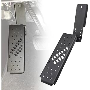 JL Dead Pedal, Gladiator Dead Pedal Left Side Foot Rest Kick Panel Compatible with Jeep Wrangler JL/Gladiator JT 2018 2019 2020 2021 2022 2023(NOT for 4xe Model) (Adjustable, Matte Black)