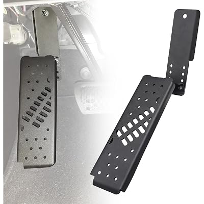 JL Dead Pedal, Gladiator Dead Pedal Left Side Foot Rest Kick Panel Compatible with Jeep Wrangler JL/Gladiator JT 2018 2019 2020 2021 2022 2023(NOT for 4xe Model) (Adjustable, Matte Black)