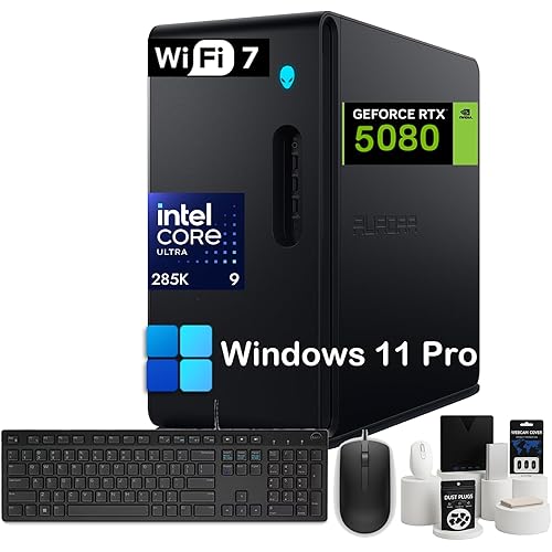 Alienware Aurora R16 Gaming Desktop 2025 - Intel 24-Core Ultra 9 285K(AI NPU), NVIDIA RTX 5080 16GB GDDR7 Graphics, 32GB DDR5, 2TB SDD, 2TB HDD, WiFi 7, Win 11 Pro, 1000W Liquid Cooled, w/Accessories