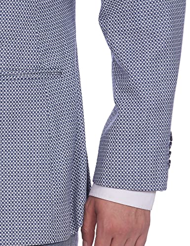 Image of Raymond Wool Blend Men's Full Sleeve Contemporary FIT Dark Blue Formal Suit