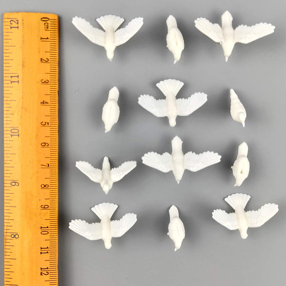 Amazon.com: CWBPING 24pcs Plastic Birds Small Figure Toy Dove Bird