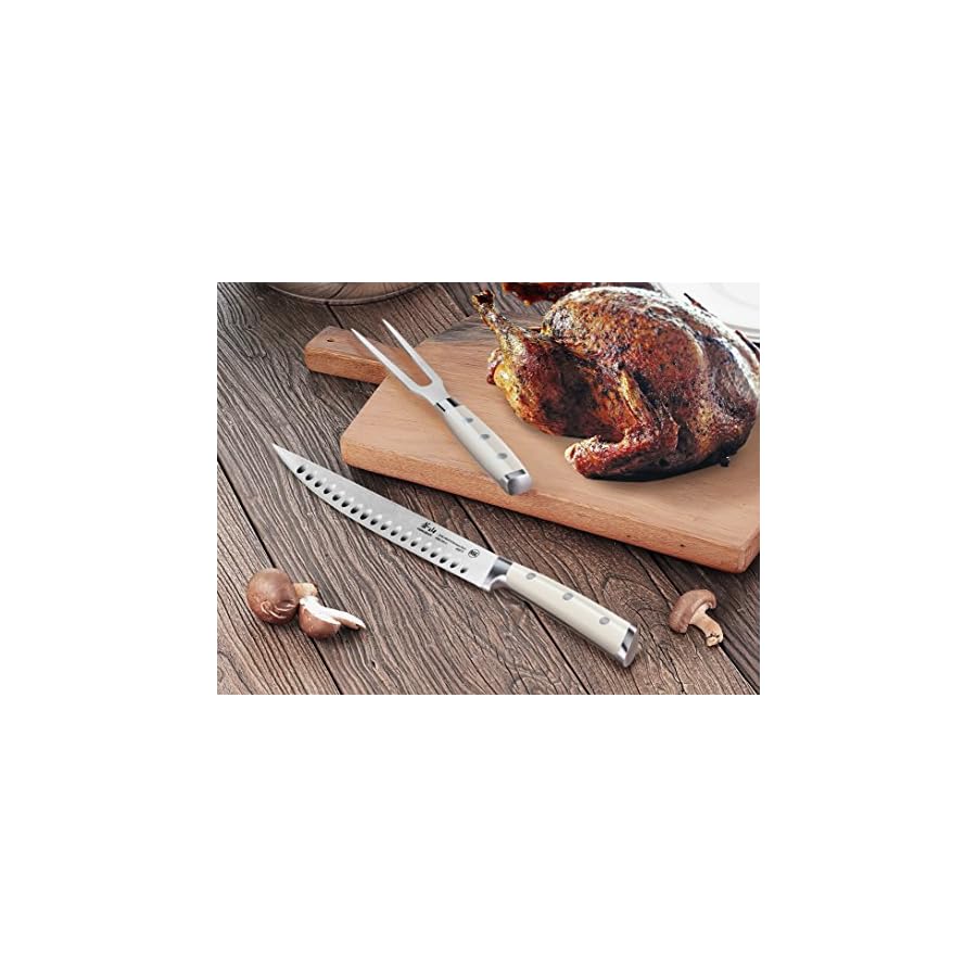 Cangshan-S1-Series-61895-German-Steel-Forged-2-Piece-Carving-Set-Creme Cangshan S1 Series 61895 German Steel Forged 2-Piece Carving Set, Crème