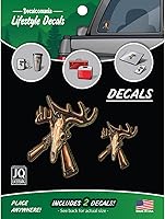 Vista 12 de Decalcomania - Calcomanía de collage de ciervos de caza, ciervos, calcomanías para ventana de camión, calcomanías de caza blancas fabricadas