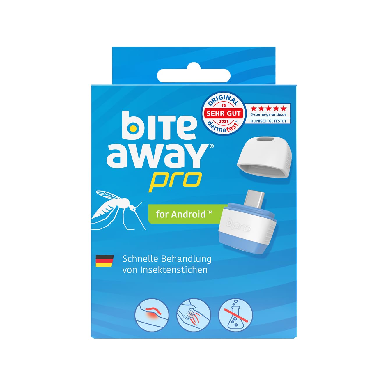 bite away® pro mit PowerUnit - Insektenstichheiler gegen Juckreiz bei Insektenstichen – der 2-in-1 Wärmestift für maximale Flexibilität