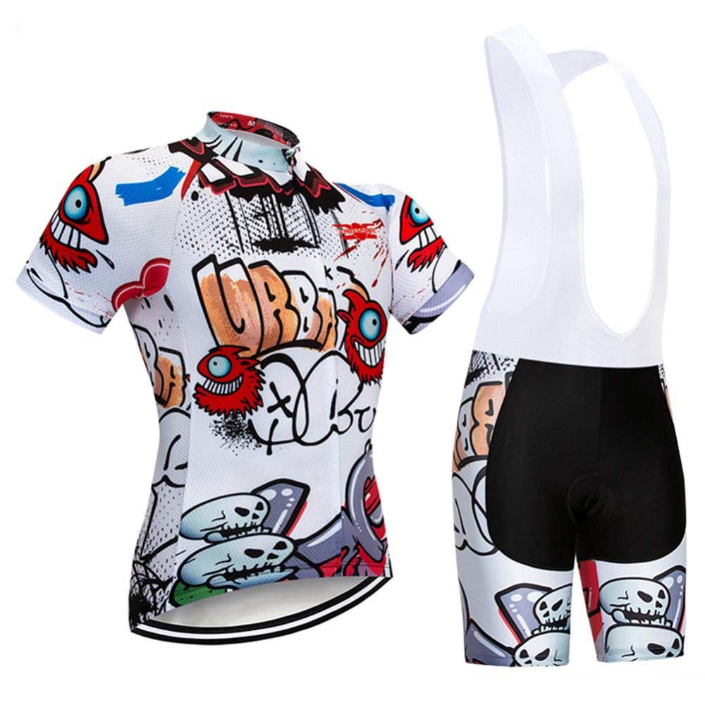 Completo Ciclismo Uomo Maglia E Bavaglino – Corto, Manica Corta, Tessuto Traspirante – Taglie S-XXXL