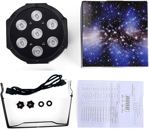 Miniatura 3 de Luces de escenario LED par 7x12W Uplights con pruebas estrictas 4 en 1 RGBW LED Par luces activadas por sonido DMX512 Control brillante DJ Par Luz