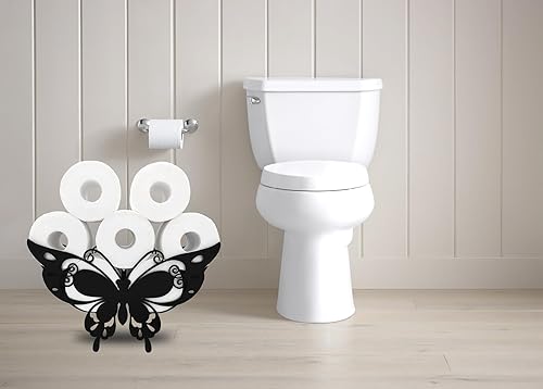 Miniatura 6 de Divertido soporte de papel higiénico de mariposa, almacenamiento de animales para baño, almacenamiento de papel higiénico de animales de metal