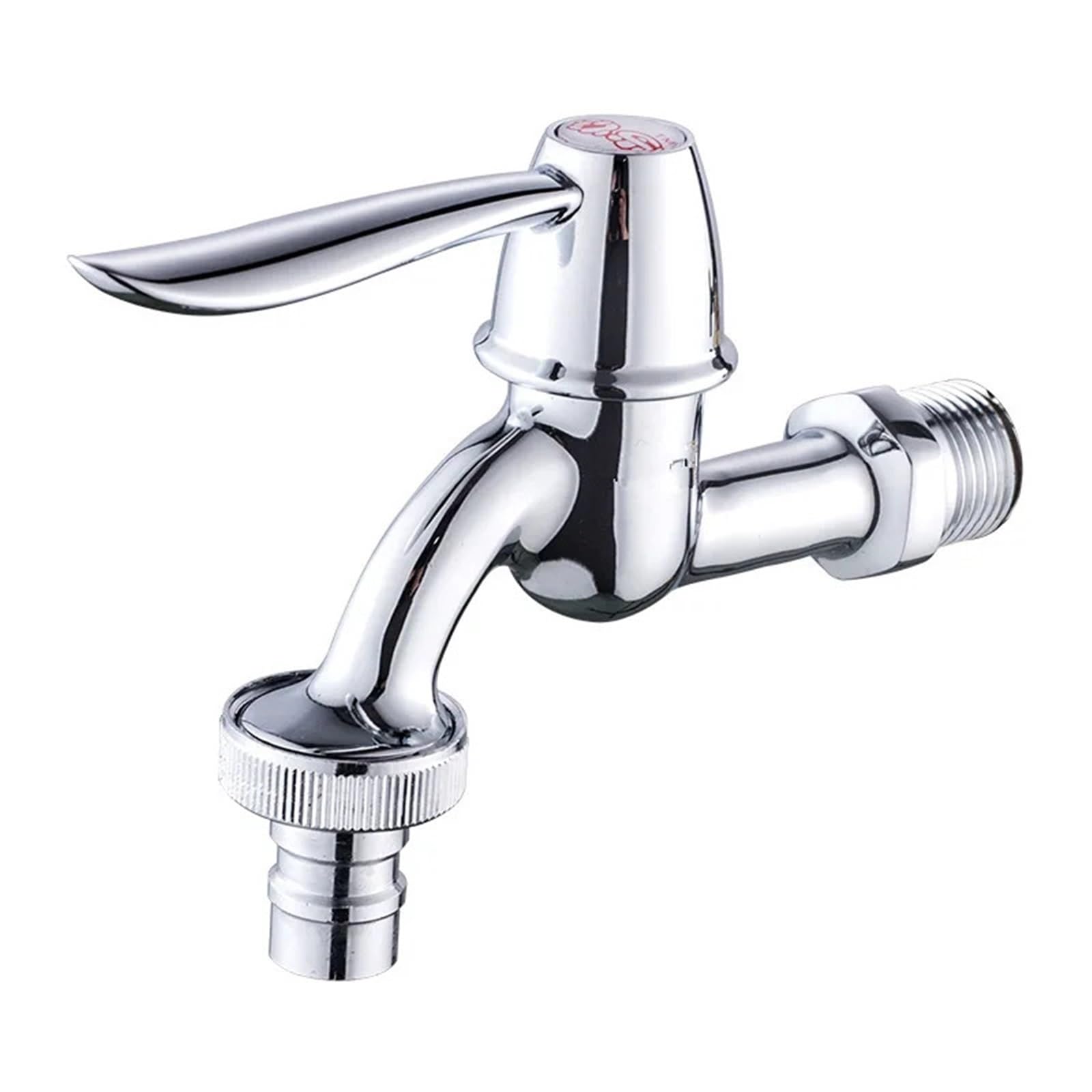 Grifo de baño de 3/4" de latón Cromado, Grifo de Agua para jardín Exterior, Grifo para Lavadora