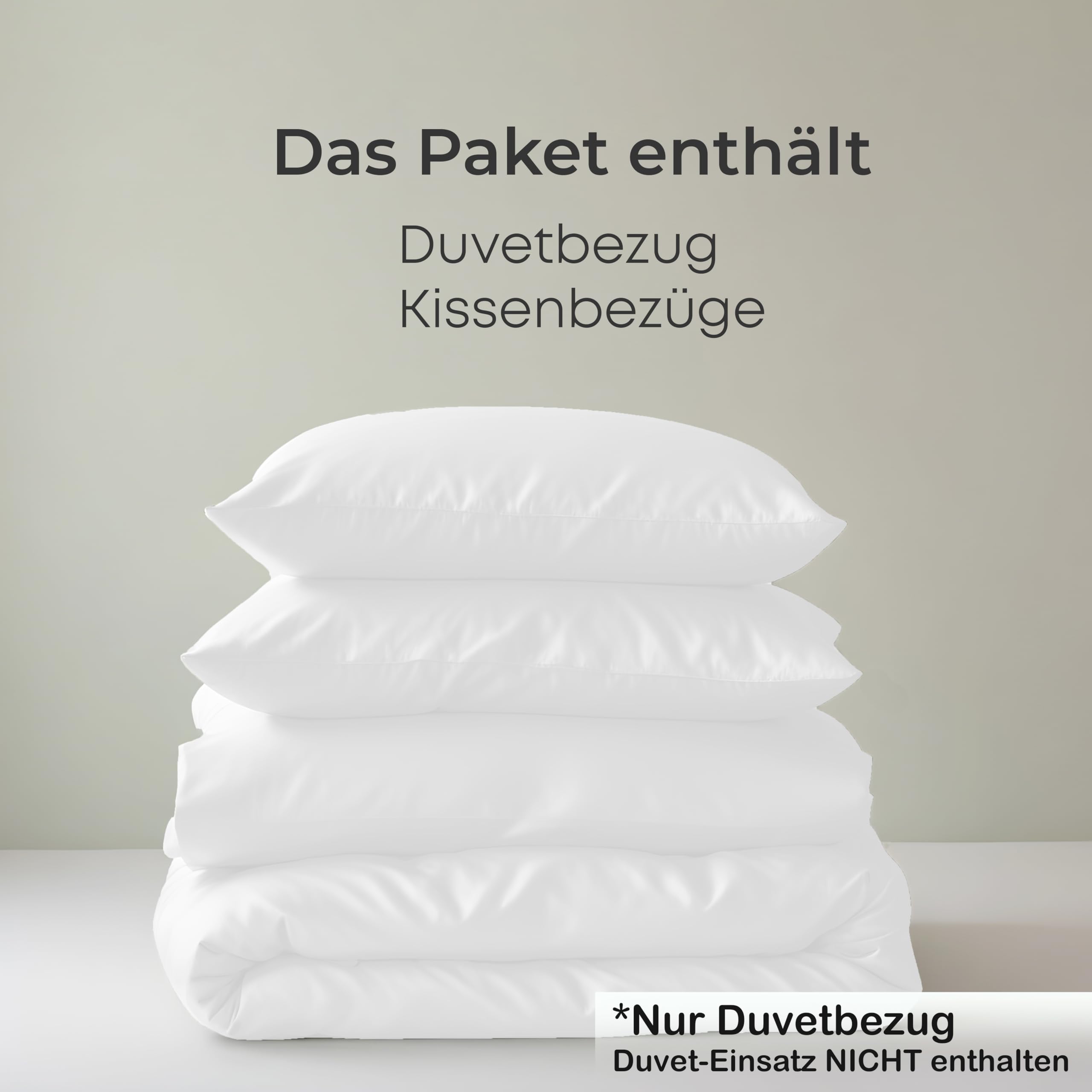 LINENWALAS Bambus-Bettwäsche-Set, Premium-Bettbezug-Set aus Bambusseide mit Kissenbezug, 2-teiliges Bettwäscheset, 155 x 220 cm, luxuriöser, weicher, kühlender Steppdeckenbezug (weiß)