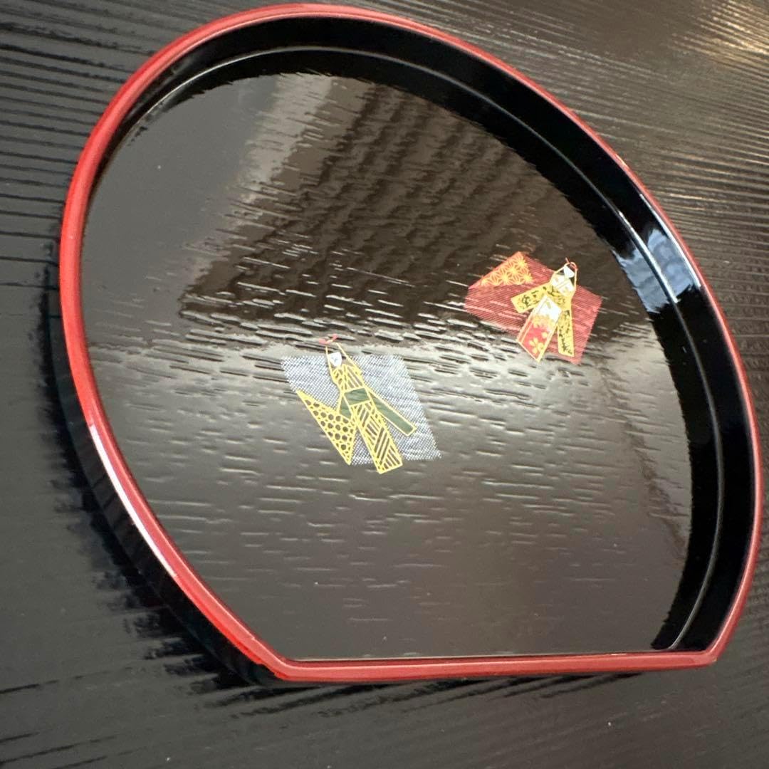 銘々菓子皿 紙人形絵柄 和菓子 あられ 5枚セット