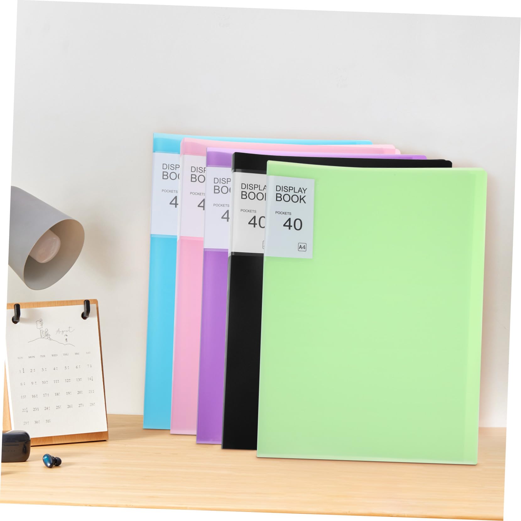 Chemise de Documents A4 5 Pièces 40 Pochettes en PP