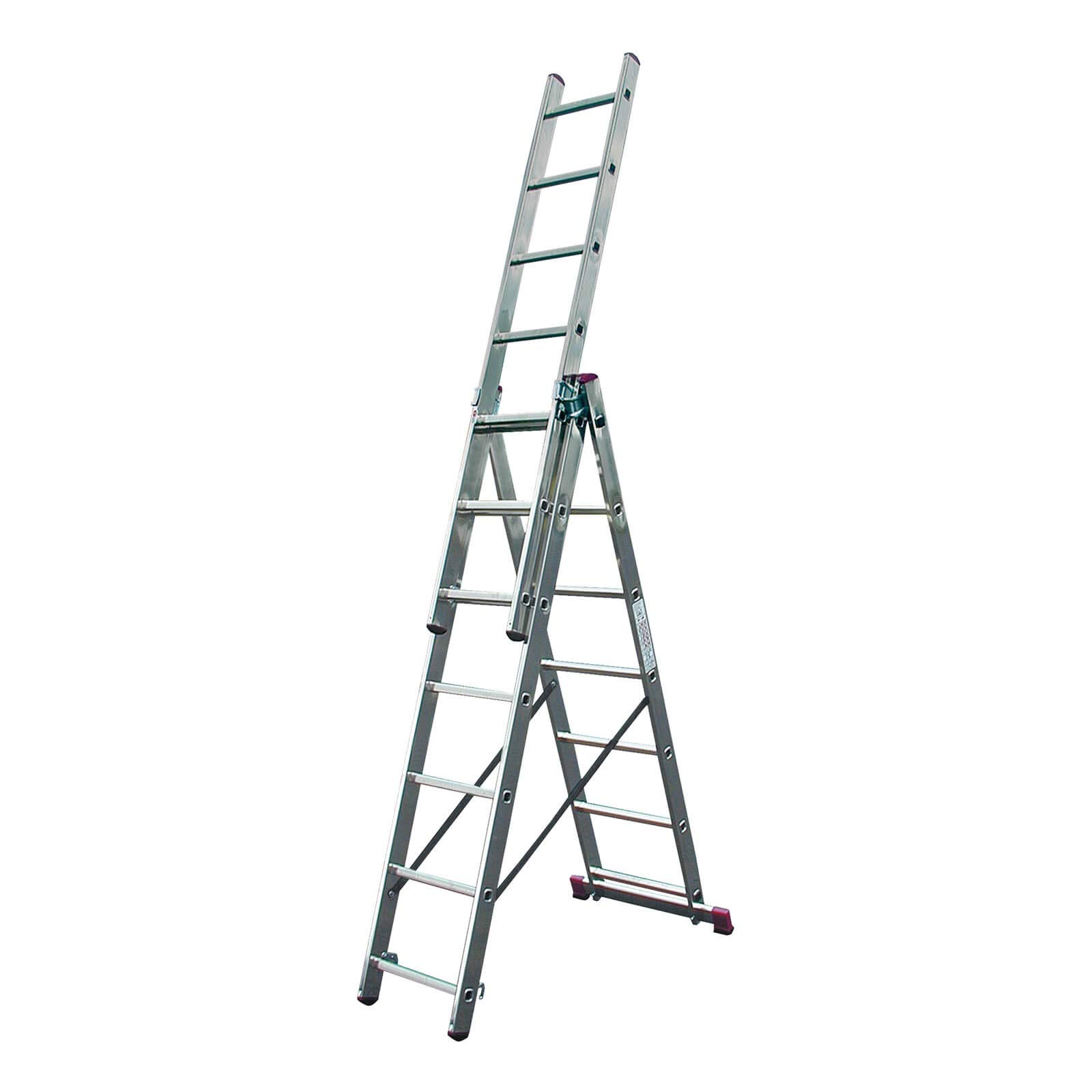 Krause Corda Alu Vielzweckleiter Treppenleiter 3x7 Tritte Leiter Treppenfunktion Klappleiter Anlegeleiter Mehrzweckleiter Stehleiter ausziehbar