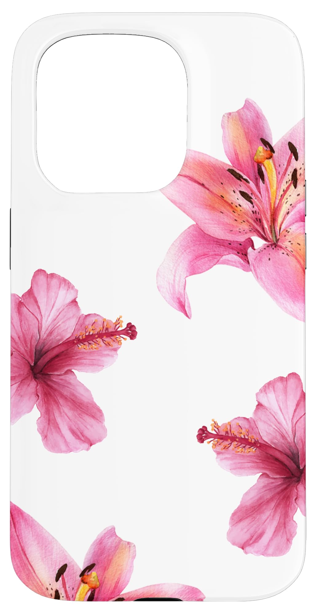 Summer Florals Tiger Lily Hibiscus Hawaii Beach Collage Case for iPhone 15 Pro
