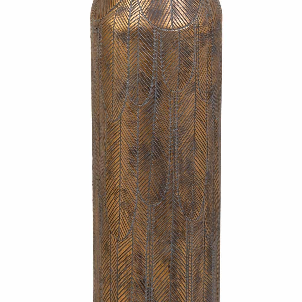 WANDERLUST DECO Jarrón de poliresina Marrón 17,5x17,5x100