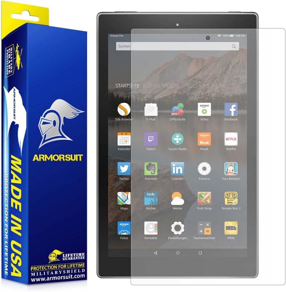 ArmorSuit MilitaryShield - Amazon Fire HD 10 Matte Screen Protector (10.1" - 2015 Release) - Anti-Glare/Anti-Fingerprint & Anti-Bubble Shield w/Lifetime Replacements