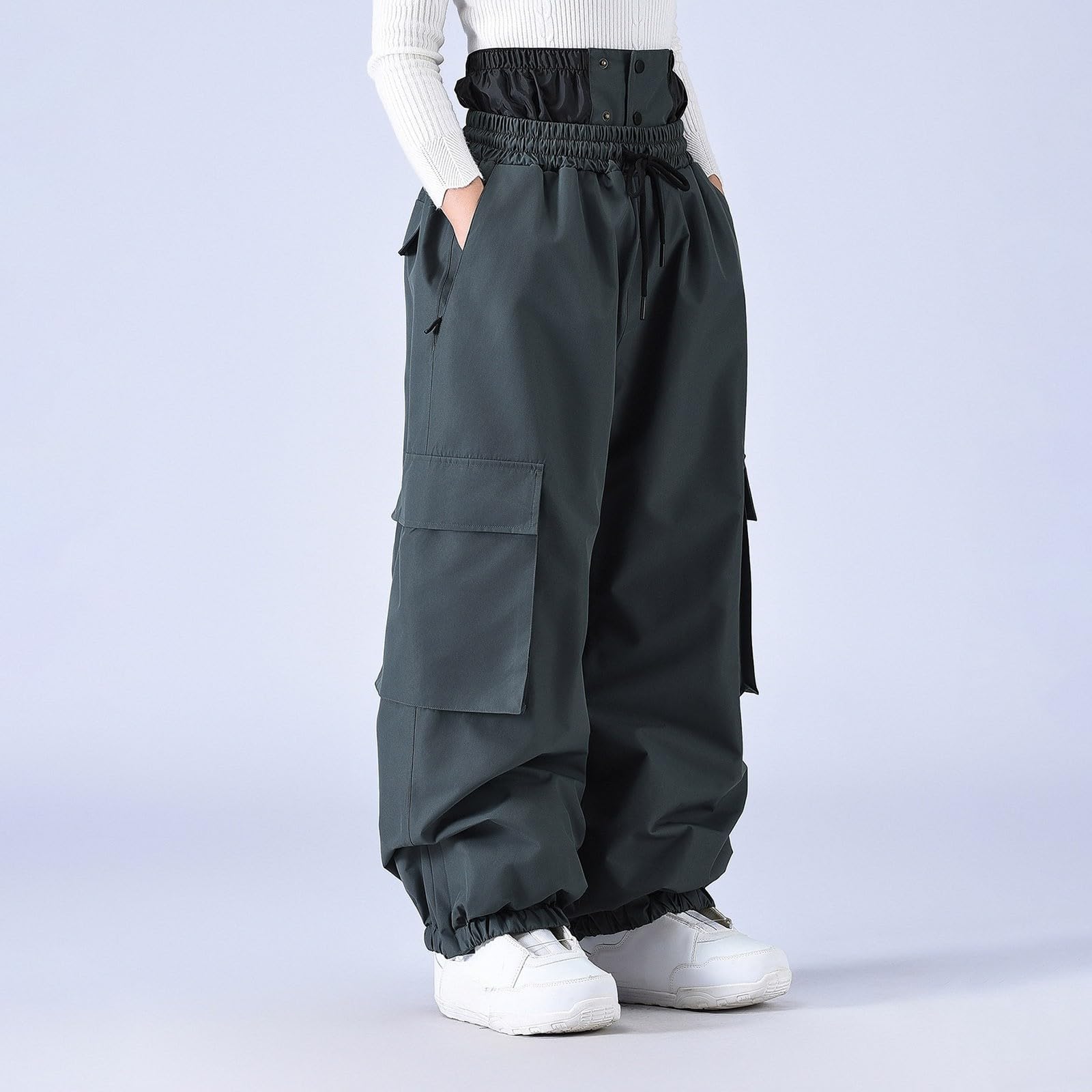Genérico Hombre Pantalones de Snowboard Suelto Impermeable Invierno Pantalones de Esquí Freestyle Corte Suelto Cómodo Pantalones Técnico Transpirable Aislamiento Caliente Medias de Nieve Pantalones Al