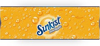 Sunkist Singles-To-Go Drink Mix, Pineapple, Non-Carbonated, Low-Calorie, Zero Sugar, 6 CT in each box (Pack of 6)