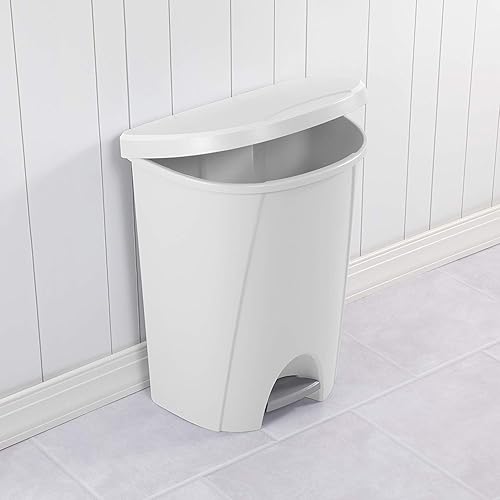 Miniatura 3 de STERILITE 10948004 - Lata escalonada, blanca, 6.6 galones