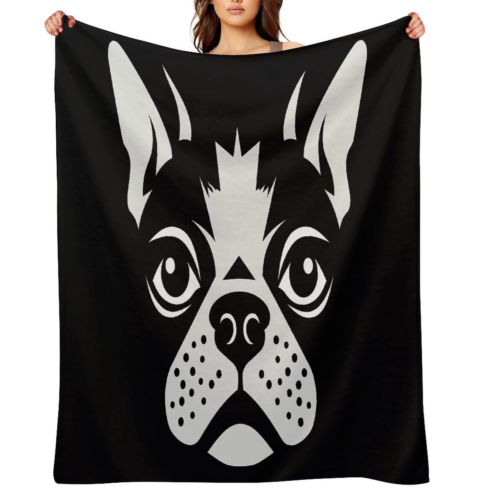 Fekiloot Style French Bulldog3 Throw Blankets Camping Blanket60 X80