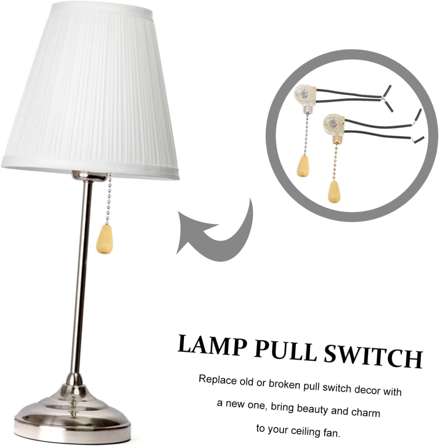 10pcs Light Pull Chain Pull Rope Ceiling Fan Switch