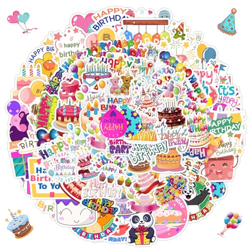 100Pcs Birthday Stickers & Decals