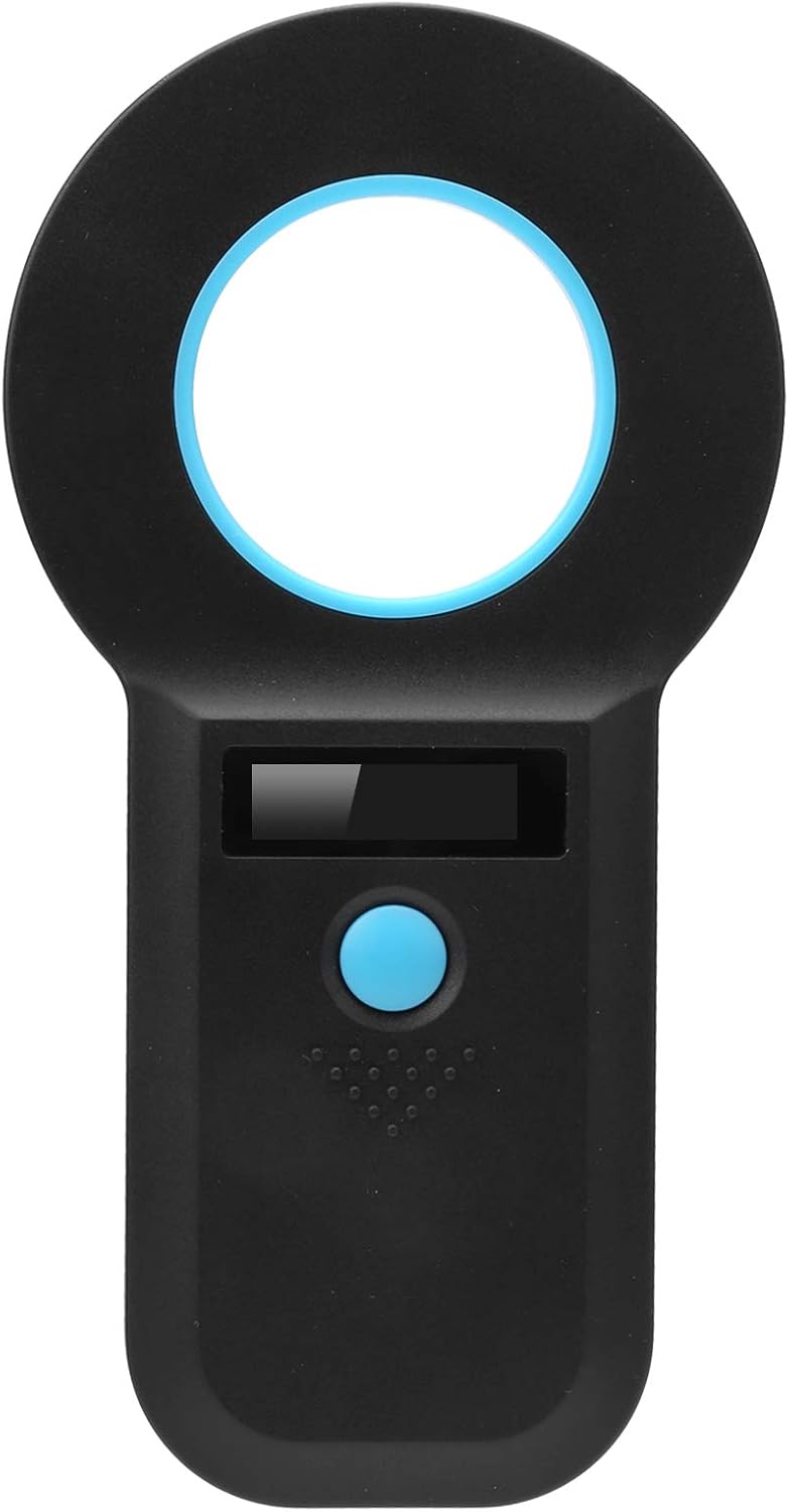 Focket Microchip Scanner, OLED Display Rechargeable Compact Portable Pet Microchip Reader, FDX B EMID Compatible with USB Charging Storage for Dogs Cats Animal Management