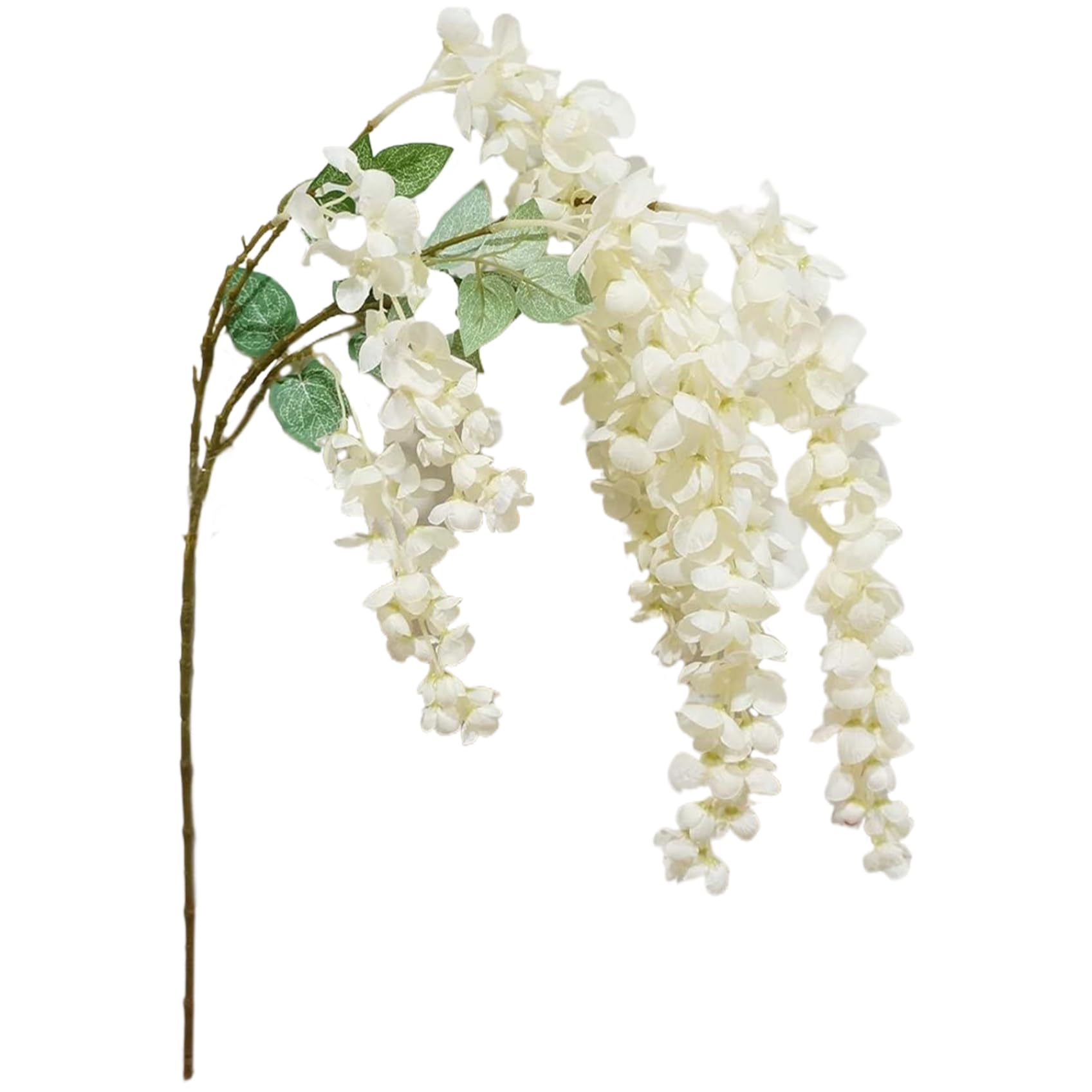 Glycine artificielle de 43.3 pouces à 5 branches pour décoration de mariage