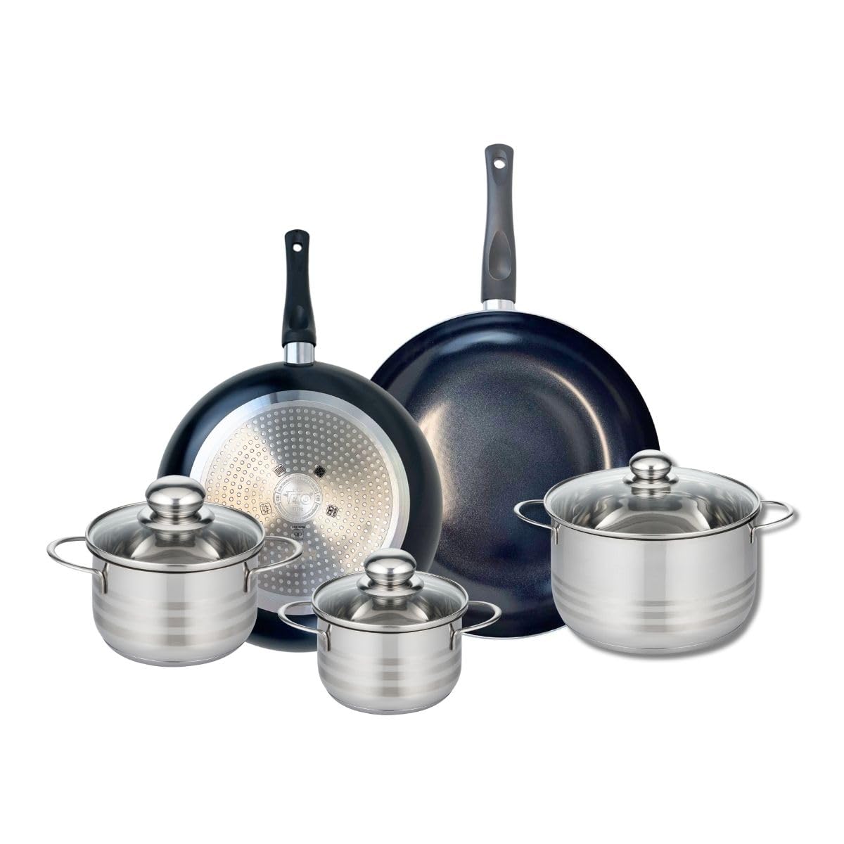 Elo Batterie cuisine 2 poêles 28/32 cm et 3 faitouts 14/16/20 cm