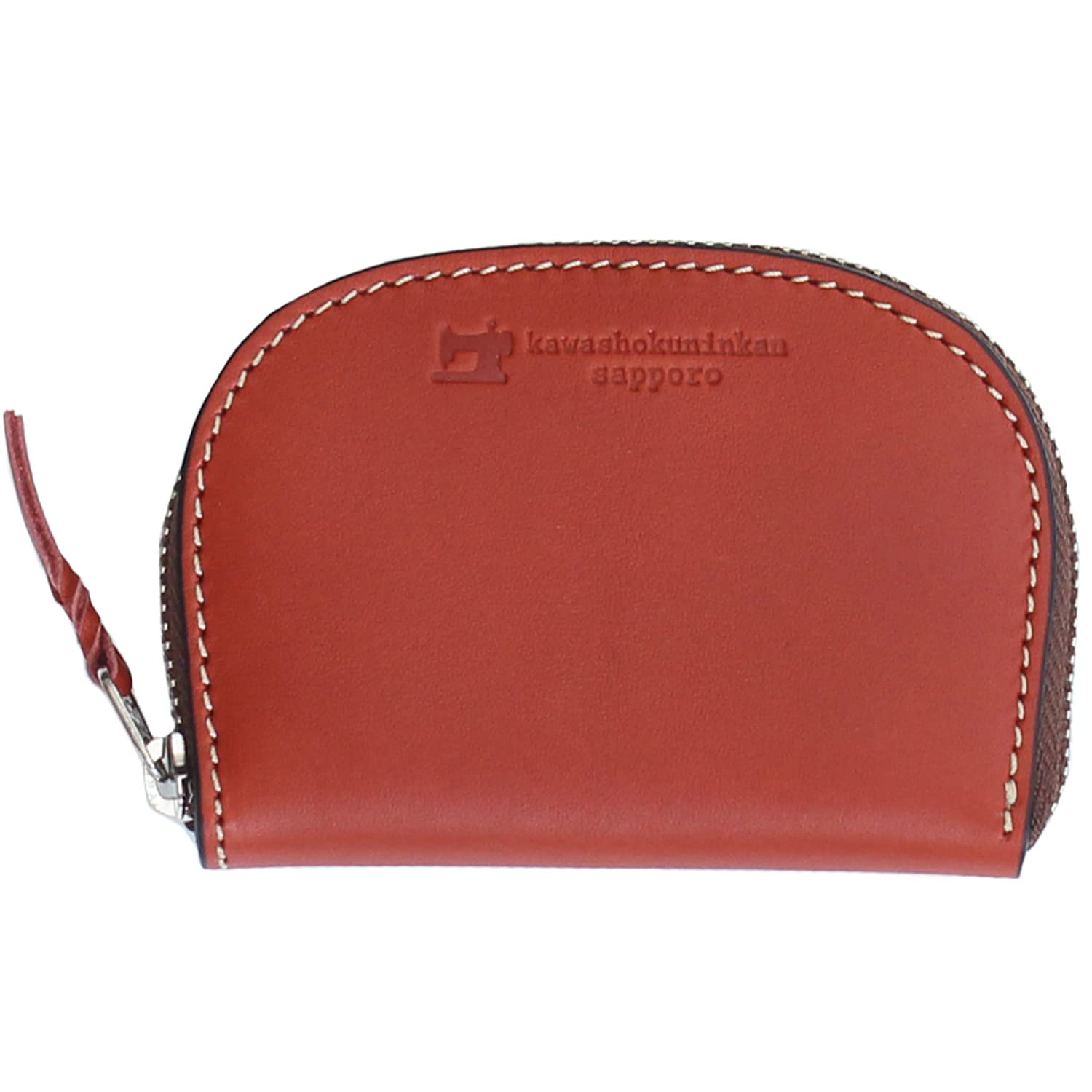 Sapporo Leather Craftsman Coin Purse Red Brown Oiled Cowhide Made in Japan