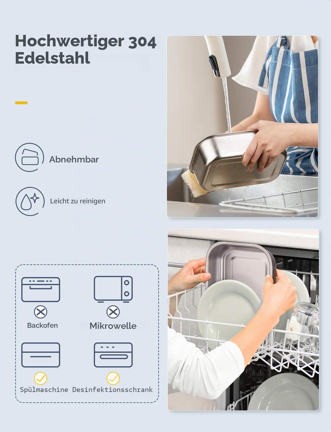 YISSVIC Tragbarer elektrischer Speisewärmer mit 9,9 l isolierten Taschen, abnehmbarer Edelstahl, elektrische Thermo-Lunchbox 12 V/24 V/220 V (9,9 l Taschen)
