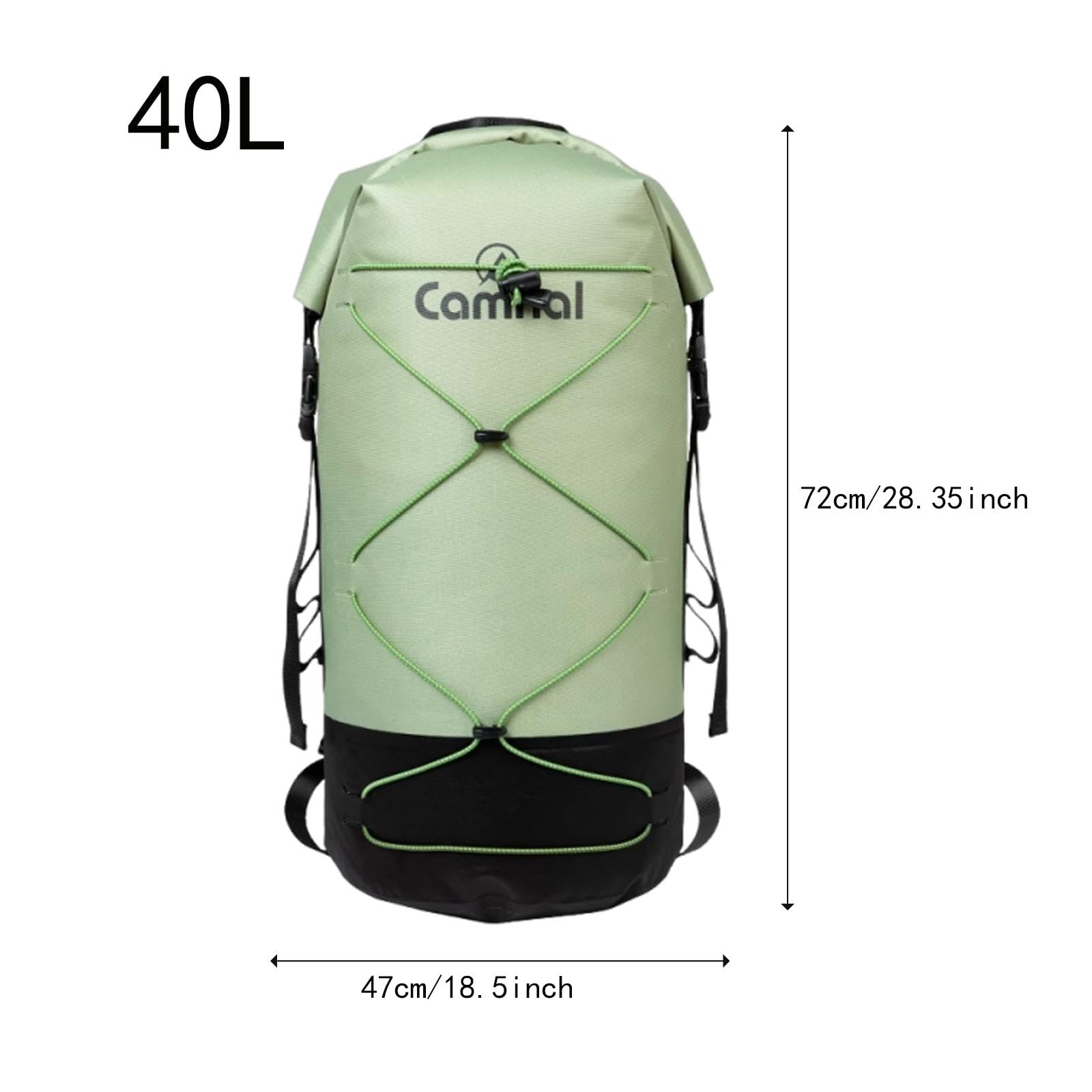 Gralara 40L Trockenbeutel für Kajakfahren und Wassersport, Rucksack für Camping und Wandern