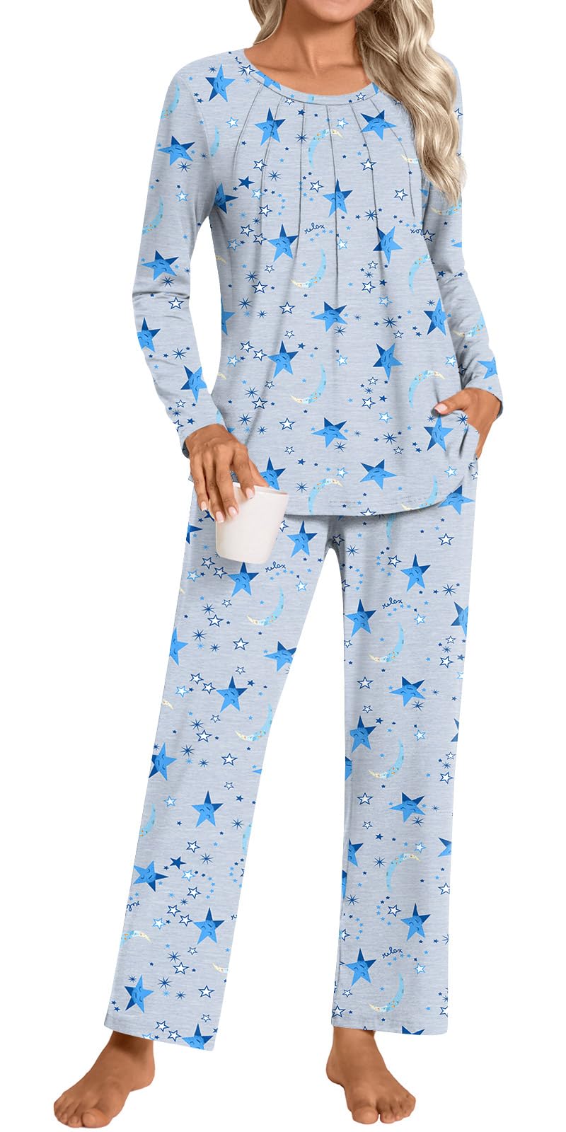 Addtoo Womens 2025 Pajama Sets Winter 2 Piece Long Sleeve Sleepwear Soft Pjs Loungewear