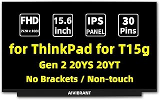 AIVIBRANT 15.6" Screen Replacement for ThinkPad T15g Gen 2 20YS 20YT FHD 1920x1080 IPS Matte LCD LED Display Non-Touch Panel with 2 x Adhesive Strips