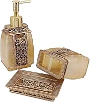Vista 2 de LUANT Juego de accesorios de baño de 5 piezas, juego de baño de colección con dispensador de jabón, soporte para cepillos de dientes, vaso y jabón