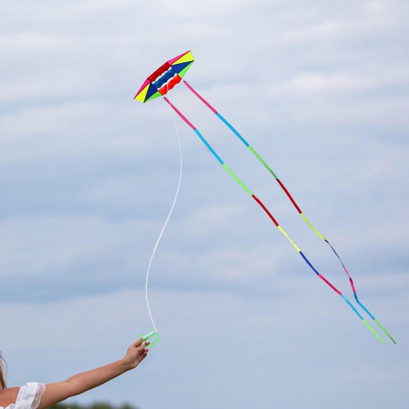 Cometa Colorida para Niños Y Adultos, Juguete Volador Grande para Jardín, Patio Trasero Y Pradera.