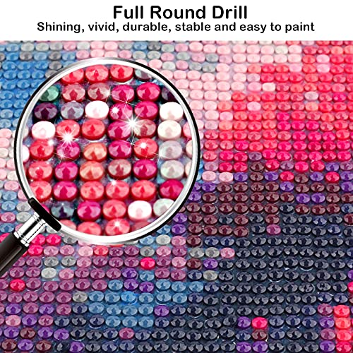 Artoree DIY 5D Diamond Painting by Number Kit for Adult, Full Drill Diamond Embroidery Kit Home Wall Decor-14x20 Pink Paris