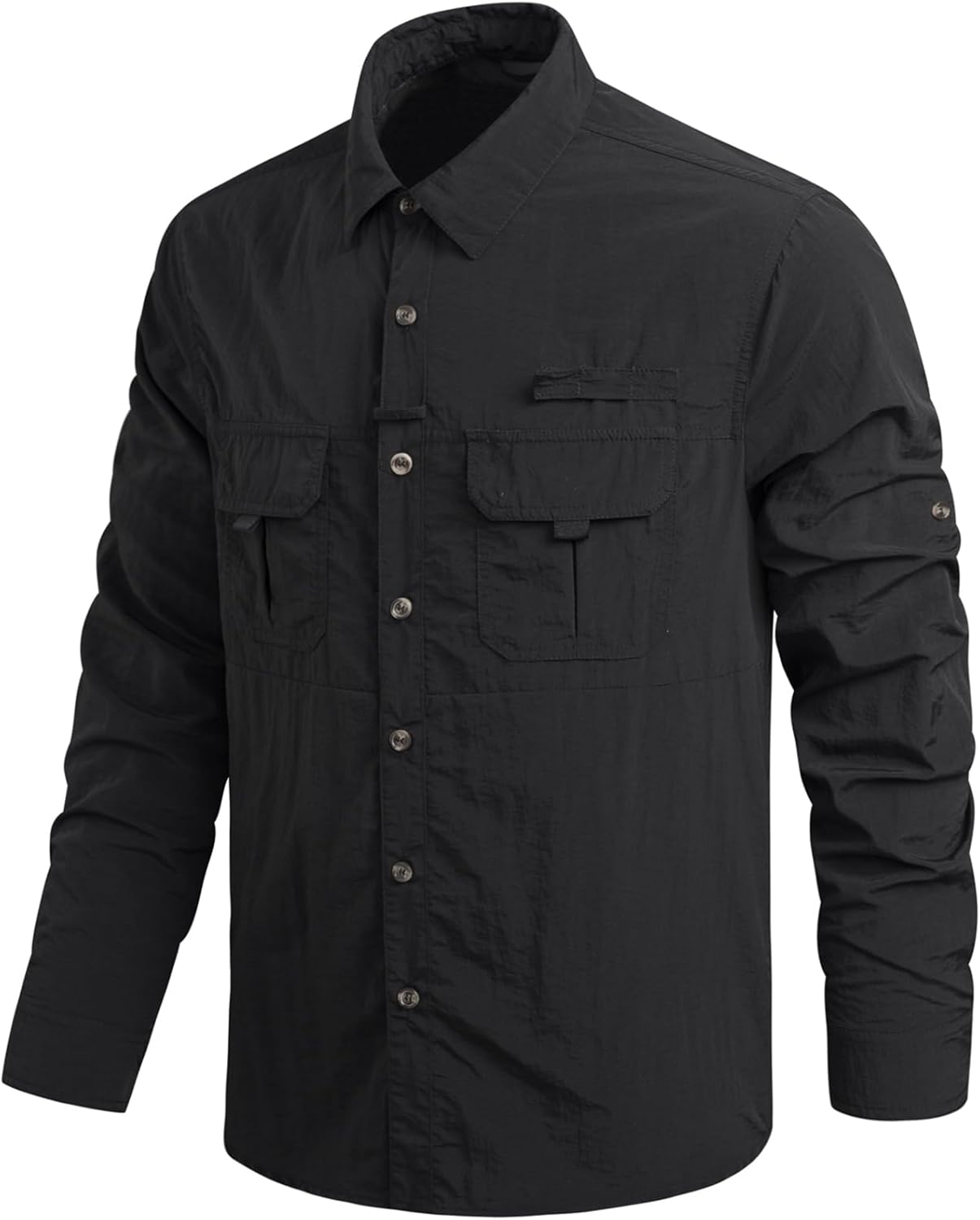 Men's Fishing Shirts Long Sleeve Travel Work Shirts for Men Button Down Shirts